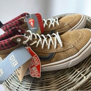 VANS Sk8-Hi MTE-1 Plaid Brown Black Insulated Ultracush Size 7.5 Men 9 Women